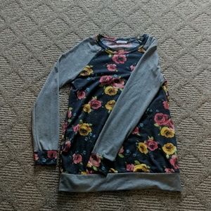 Flower tunic top with pockets